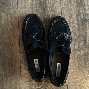 Steve Madden Minka Black Leather Loafers
